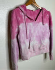 LoveShackFancy 100% Cotton Pink Tie Dye Kirby Hooded Sweatshirt