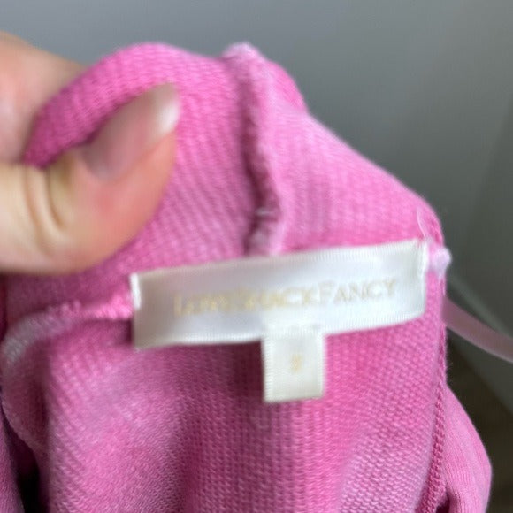 LoveShackFancy 100% Cotton Pink Tie Dye Kirby Hooded Sweatshirt
