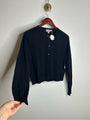 J. Crew 100% Cashmere Featherweight Button Down Cardigan Sweater Black