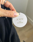 J. Crew 100% Cashmere Featherweight Button Down Cardigan Sweater Black
