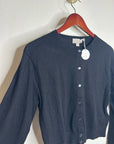 J. Crew 100% Cashmere Featherweight Button Down Cardigan Sweater Black