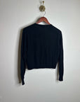 J. Crew 100% Cashmere Featherweight Button Down Cardigan Sweater Black