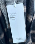 Eileen Fisher 100% Organic Linen Striped Short Sleeve T - Shirt M