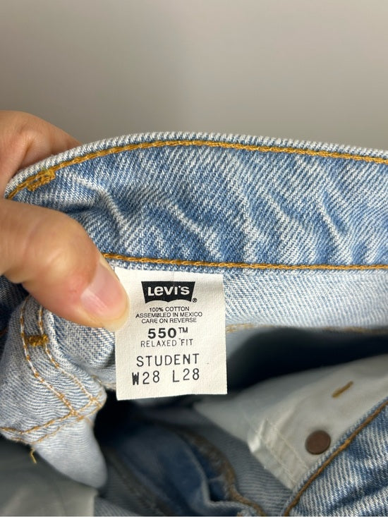 Vintage Levi's 100% Cotton Orange Tab 550 Student Fit Tapered Straight Leg Jean