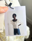 Nation LA 100% Cotton Sandra Ruffle Lightweight Peasant Blouse in Cream