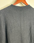 POETRY 100% Organic Cotton Charcoal Gray V - Neck Textured Knit Sweater