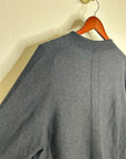 POETRY 100% Organic Cotton Charcoal Gray V - Neck Textured Knit Sweater