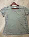 MATE The Label 100% Organic Cotton Scoop Neck T - Shirt Green