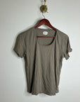 MATE The Label 100% Organic Cotton Scoop Neck T - Shirt Green