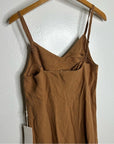MATE The Label 100% Linen Midi Slip Dress in Sedona