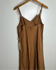 MATE The Label 100% Linen Midi Slip Dress in Sedona