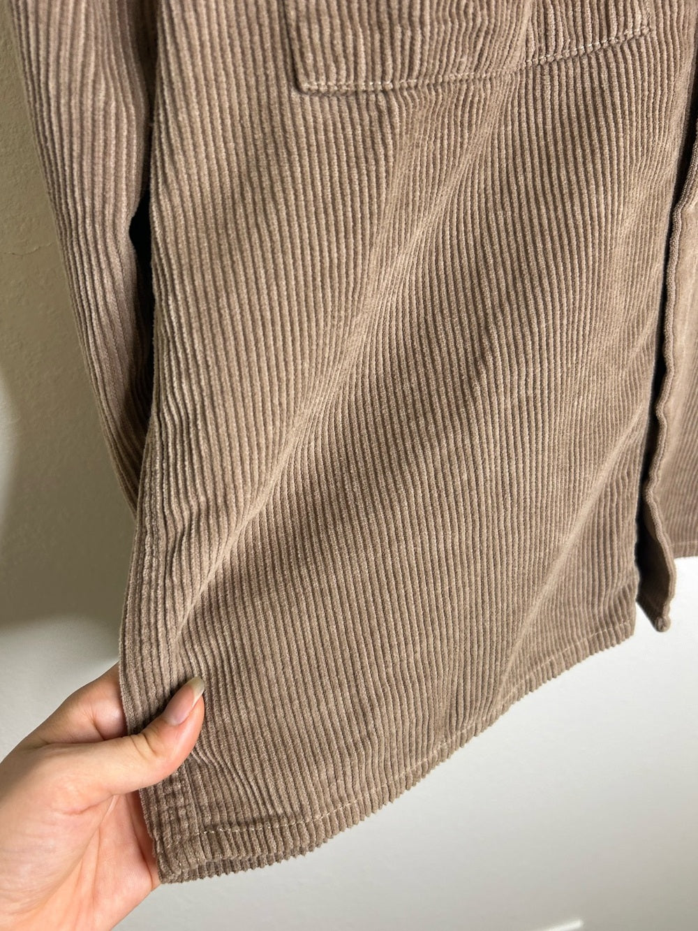 Abercrombie &amp; Fitch 100% Cotton Corduroy Oversized Button Down Shirt Jacket