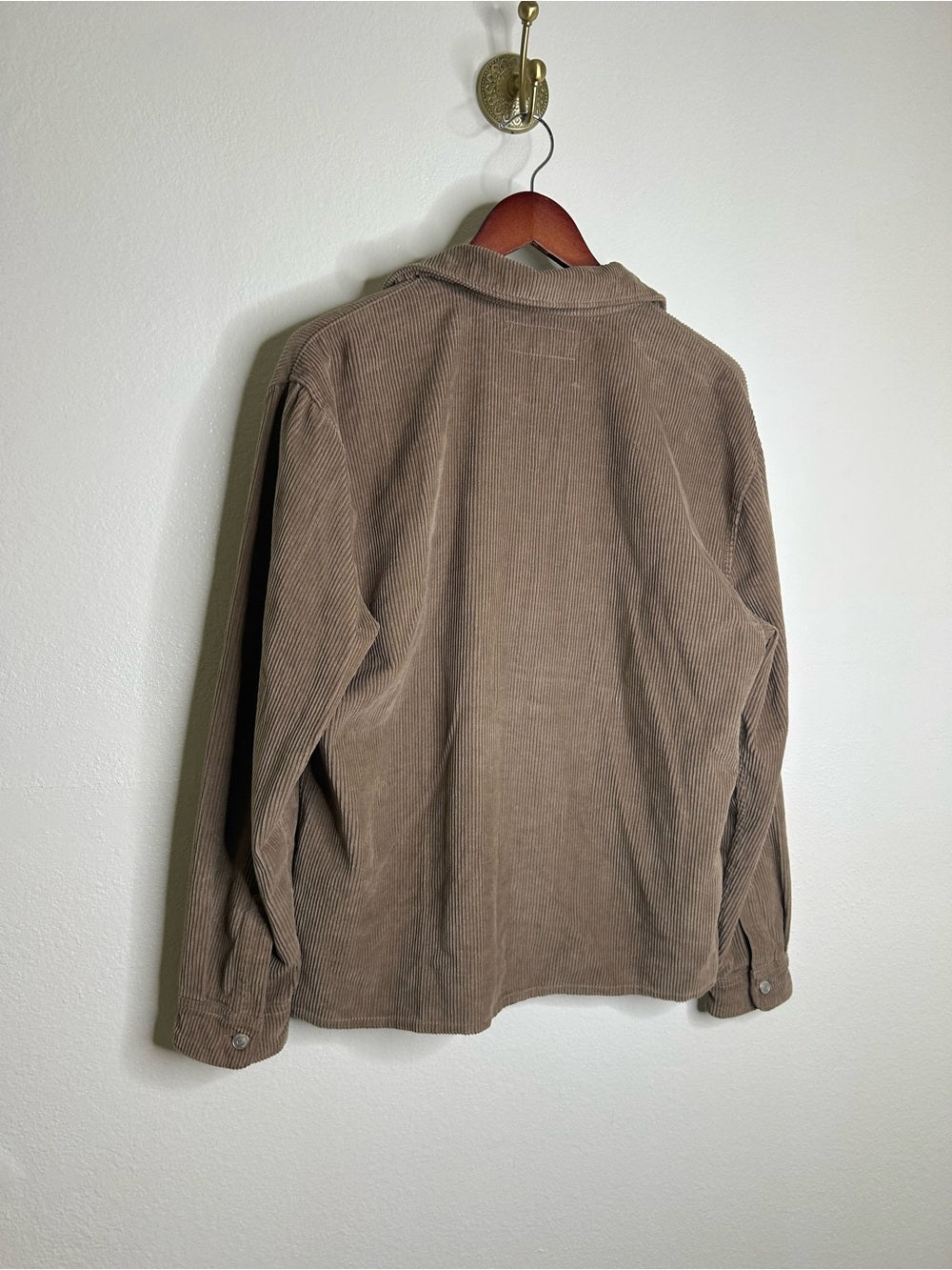 Abercrombie &amp; Fitch 100% Cotton Corduroy Oversized Button Down Shirt Jacket