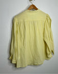 Masscob 100% Cotton Gauze Yellow Button Down Blouse