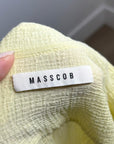 Masscob 100% Cotton Gauze Yellow Button Down Blouse