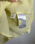 Masscob 100% Cotton Gauze Yellow Button Down Blouse