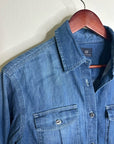 AG 100% Cotton Denim Long Sleeve Button Down Collared Ana Shirt