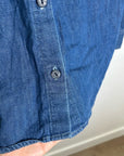 AG 100% Cotton Denim Long Sleeve Button Down Collared Ana Shirt