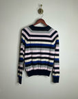 Nation LA Cotton Cashmere Yanni Knit Striped Sweater in Blush Vintage Stripe