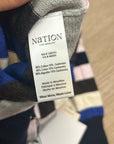 Nation LA Cotton Cashmere Yanni Knit Striped Sweater in Blush Vintage Stripe