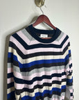 Nation LA Cotton Cashmere Yanni Knit Striped Sweater in Blush Vintage Stripe