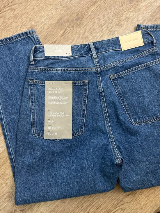 Everlane Everlane 100% Organic Cotton The Curvy 90&amp;#39;s Cheeky Straight Leg Jean - Denim