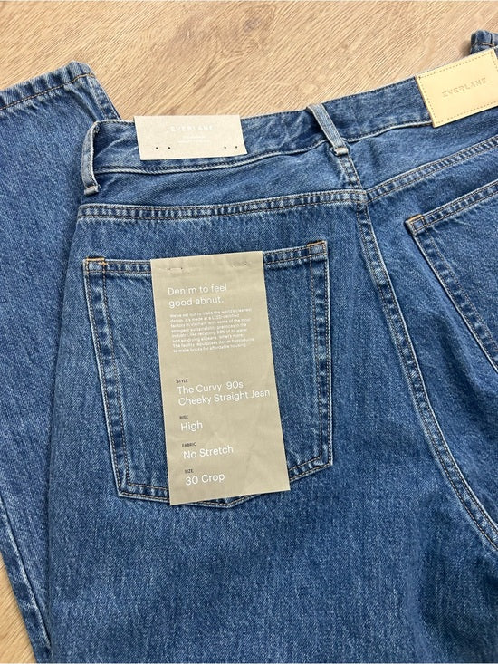 Everlane Everlane 100% Organic Cotton The Curvy 90&amp;#39;s Cheeky Straight Leg Jean - Denim