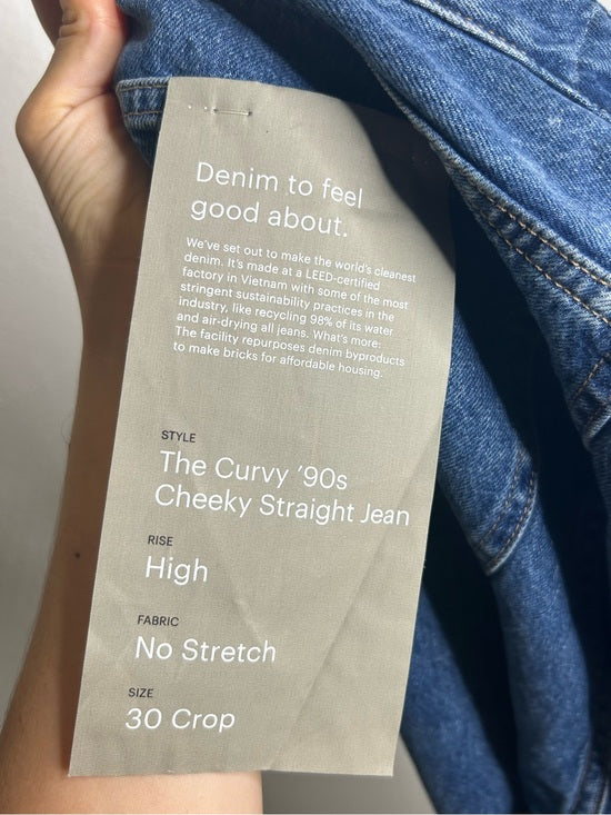 Everlane 100% Organic Cotton The Curvy 90's Cheeky Straight Leg Jean