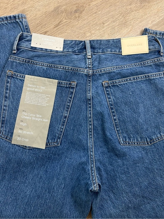Everlane Everlane 100% Organic Cotton The Curvy 90&amp;#39;s Cheeky Straight Leg Jean - Denim