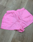 L*Space 100% Linen Pink Drawstring Pull on Bright Pink Shorts