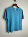 Vintage Talbots 100% Cashmere Blue Short Sleeve Knit T- Shirt Top