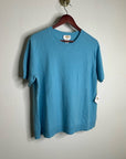 Vintage Talbots 100% Cashmere Blue Short Sleeve Knit T- Shirt Top