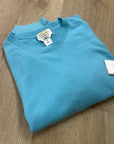 Vintage Talbots 100% Cashmere Blue Short Sleeve Knit T- Shirt Top