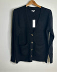 Unsubscribed 100% Cashmere Black Button Down Cardigan Boyfriend Sweater