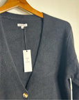 Unsubscribed 100% Cashmere Black Button Down Cardigan Boyfriend Sweater