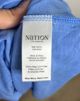 Nation LA 100% Cotton Penelope Smocked Midi Dress in Blue Laguna