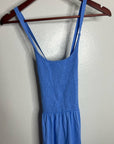Nation LA 100% Cotton Penelope Smocked Midi Dress in Blue Laguna