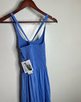 Nation LA 100% Cotton Penelope Smocked Midi Dress in Blue Laguna