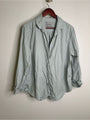 Unsubscribed 100% Cotton Light Blue Distressed Oversized Button Down Shirt