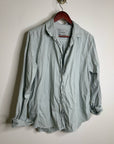 Unsubscribed 100% Cotton Light Blue Distressed Oversized Button Down Shirt