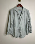Unsubscribed 100% Cotton Light Blue Distressed Oversized Button Down Shirt