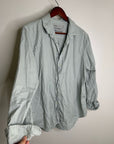 Unsubscribed 100% Cotton Light Blue Distressed Oversized Button Down Shirt