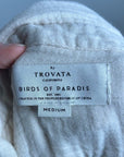 Trovata 100% Cotton Gauze Cream Button Down Shirt Dress