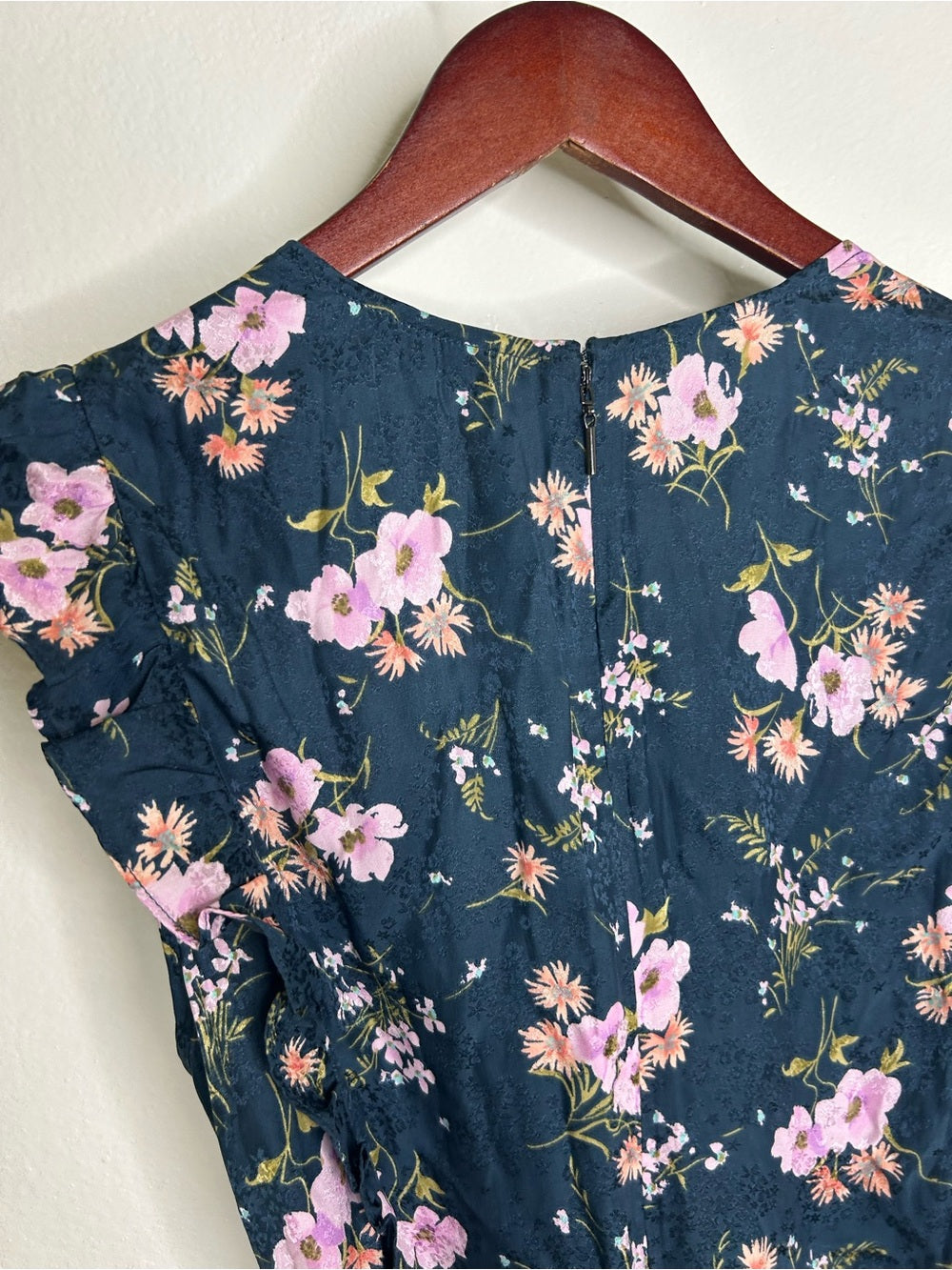 Rebecca Taylor 100% Silk Floral V - Neck Wide Leg Jumpsuit Short Sleeve