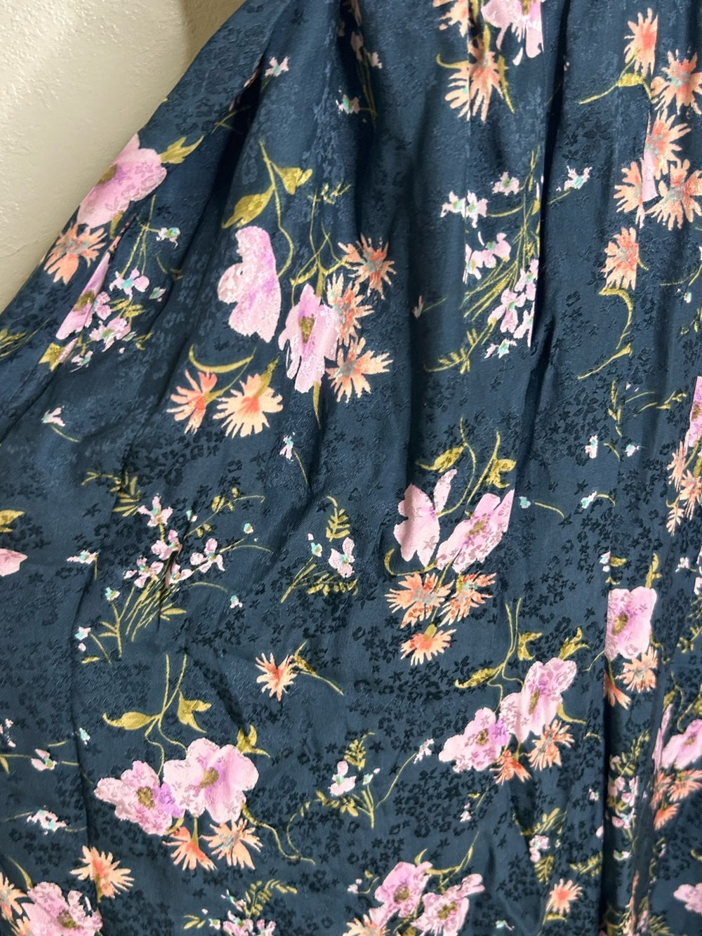Rebecca Taylor 100% Silk Floral V - Neck Wide Leg Jumpsuit Short Sleeve