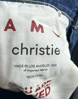AMO 100% Cotton Christie High Rise Full Length Barrel Jean Dark Wash