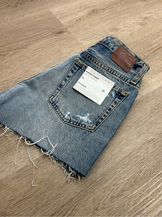 AG 100% Cotton High Rise Wedgie Alexxis Denim Cutoff Distressed Short