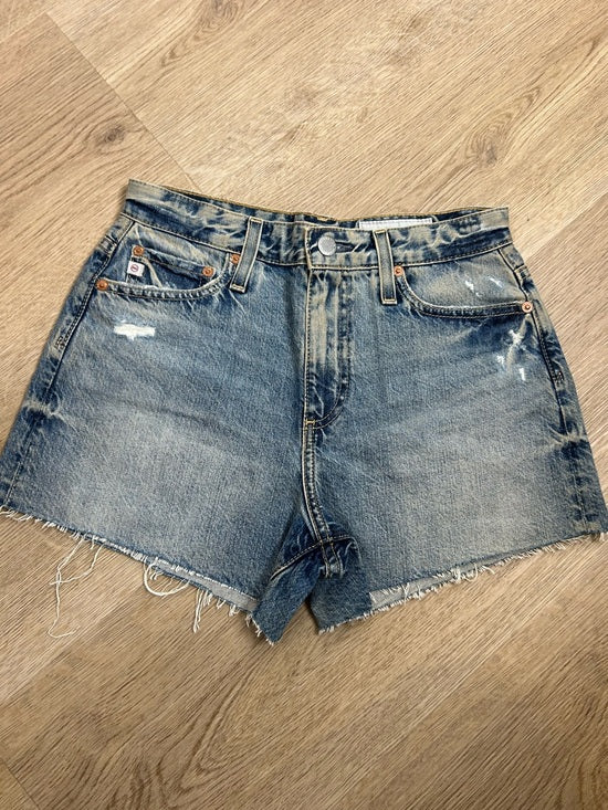 AG 100% Cotton High Rise Wedgie Alexxis Denim Cutoff Distressed Short