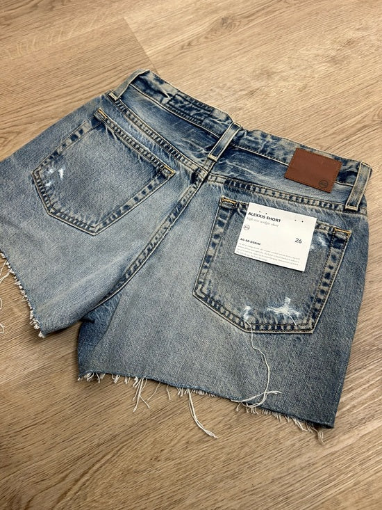 AG 100% Cotton High Rise Wedgie Alexxis Denim Cutoff Distressed Short