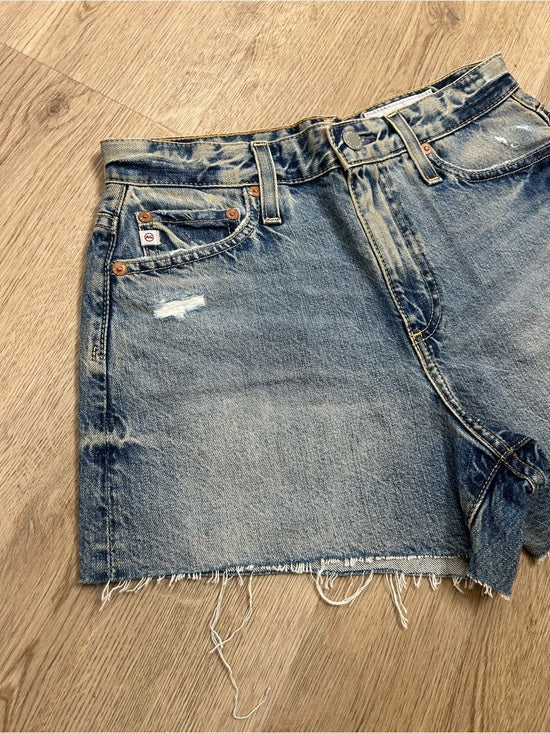 AG 100% Cotton High Rise Wedgie Alexxis Denim Cutoff Distressed Short
